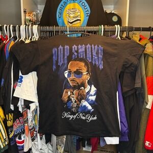 Pop Smoke King of New York Graphic Rap Tee XL Black